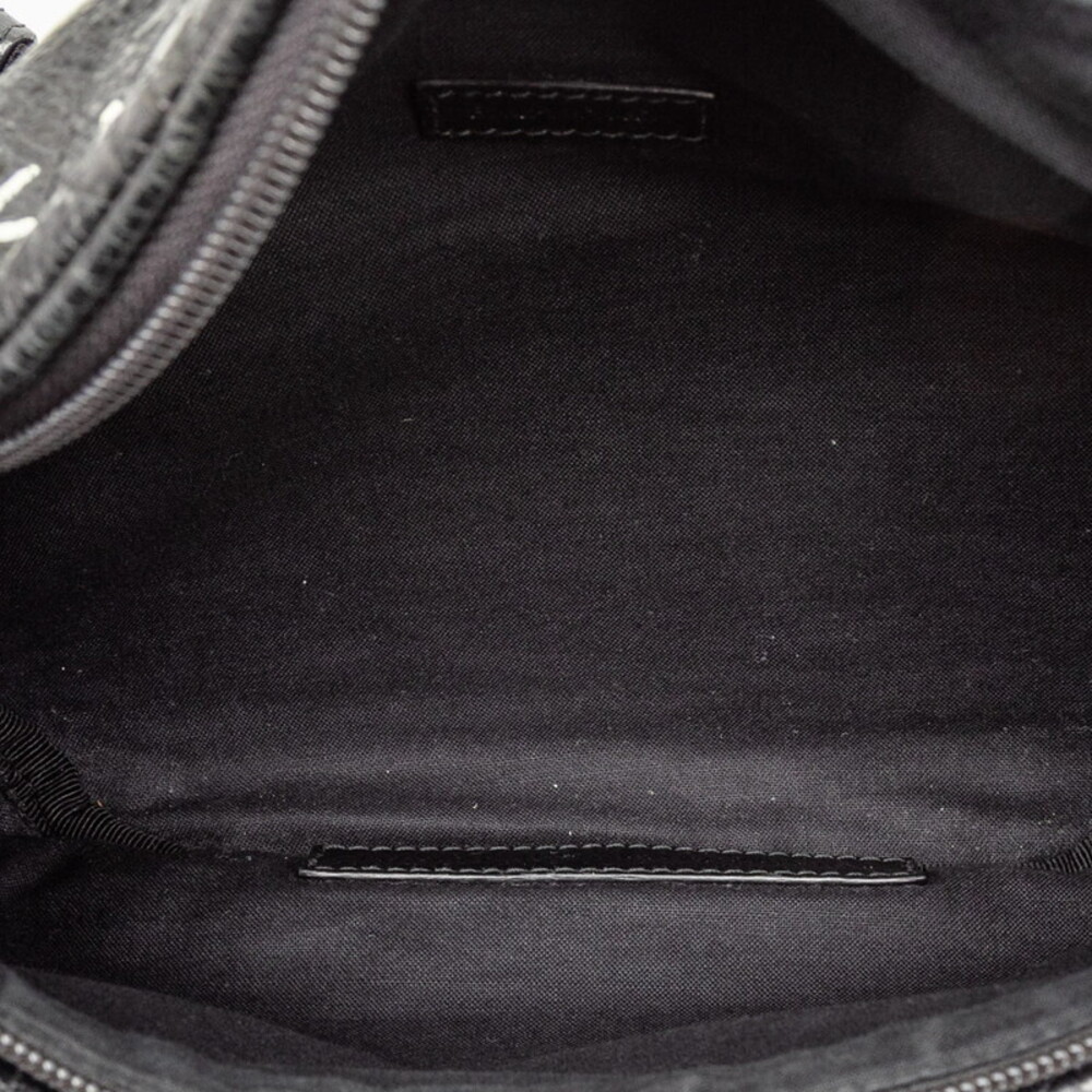 Balenciaga Graffiti Explorer Body Belt Crossbody Bag Waist Black White Leather - Picture 6 of 8